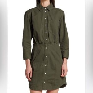VERONICA BEARD Keston Twill Mini Shirt Dress